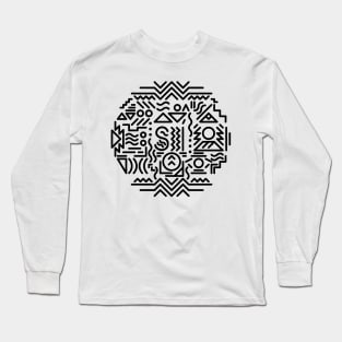 Si Yes Design in black Long Sleeve T-Shirt